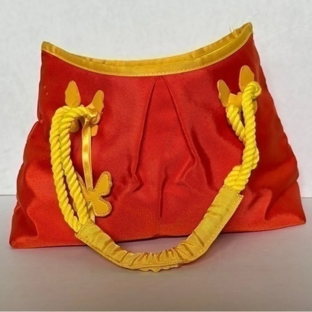 Escada Orange + Yellow Butterfly Retro bag